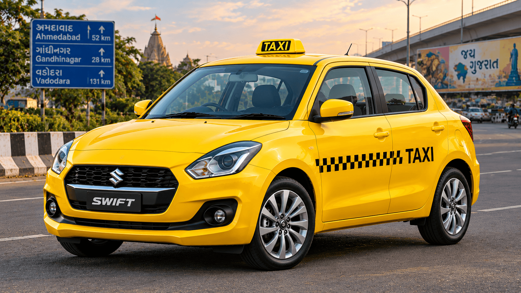 Hatchback (Maruti Swift) – Economy taxi in Gujarat