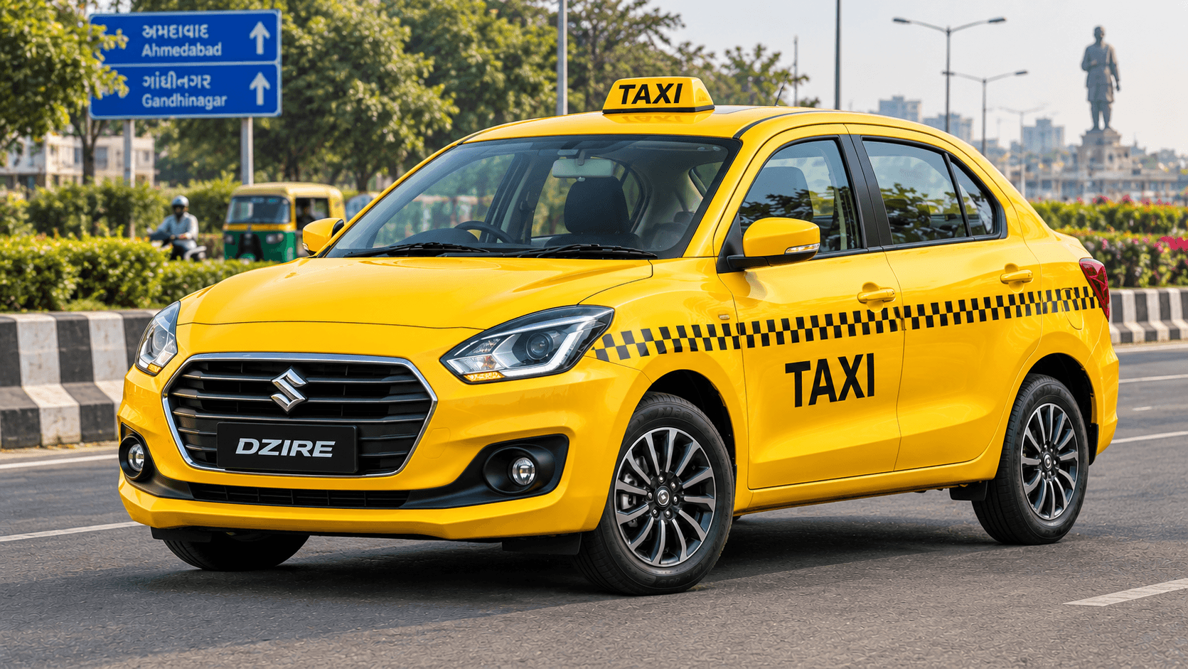 Swift Dzire (Maruti Dzire) – Business taxi in Gujarat